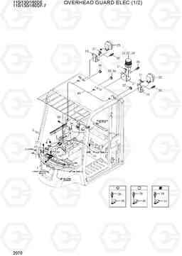 2070 OVERHEAD GUARD ELEC(1/2) 110/130/160DF-7, Hyundai