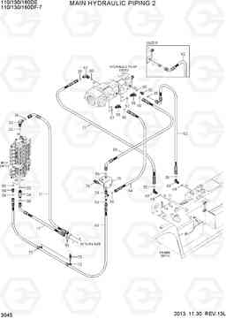 3045 MAIN HYDRAULIC PIPING 2 110/130/160DF-7, Hyundai