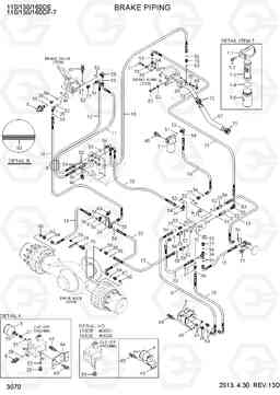 3070 BRAKE PIPING 110/130/160DF-7, Hyundai