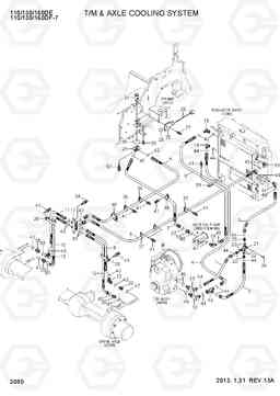 3080 T/M & D/AXLE COOLING SYSTEM 110/130/160DF-7, Hyundai