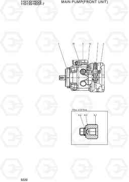 3220 MAIN PUMP(FRONT UNIT) 110/130/160DF-7, Hyundai