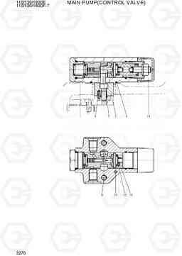 3270 MAIN PUMP(CONTROL VALVE) 110/130/160DF-7, Hyundai