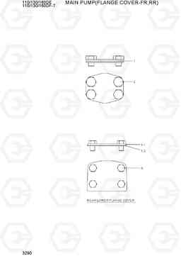 3290 MAIN PUMP(FLANGE COVER-FR,RR) 110/130/160DF-7, Hyundai