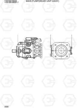 3300 MAIN PUMP(REAR UNIT ASSY) 110/130/160DF-7, Hyundai