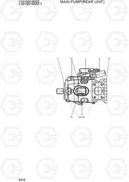3310 MAIN PUMP(REAR UNIT) 110/130/160DF-7, Hyundai
