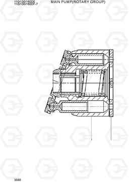 3330 MAIN PUMP(ROTARY GROUP) 110/130/160DF-7, Hyundai