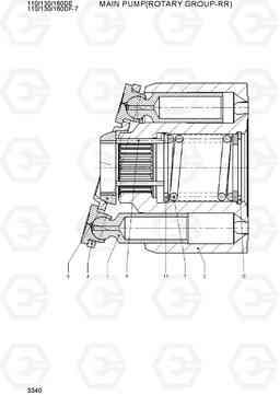 3340 MAIN PUMP(ROTARY GROUP-RR) 110/130/160DF-7, Hyundai
