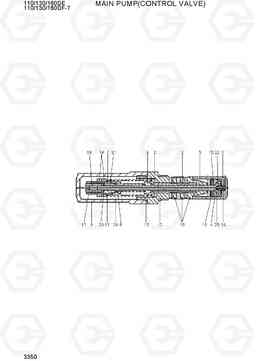 3350 MAIN PUMP(CONTROL VALVE) 110/130/160DF-7, Hyundai