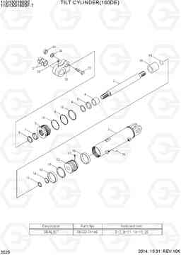 3525 TILT CYLINDER(160DE) 110/130/160DF-7, Hyundai