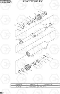 3530 STEERING CYLINDER 110/130/160DF-7, Hyundai