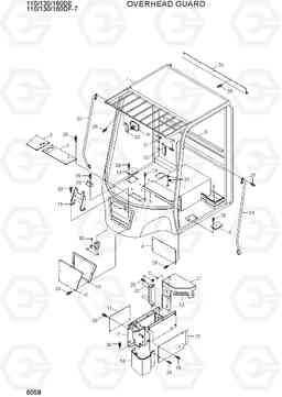 6058 OVERHEAD GUARD 110/130/160DF-7, Hyundai