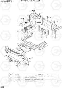6060 CONSOLE BOX (CABIN) 110/130/160DF-7, Hyundai