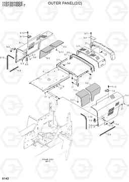 6140 OUTER PANEL(2/2) 110/130/160DF-7, Hyundai