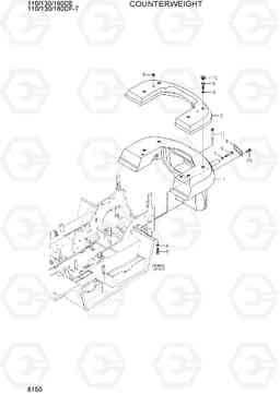 6150 COUNTERWEIGHT 110/130/160DF-7, Hyundai