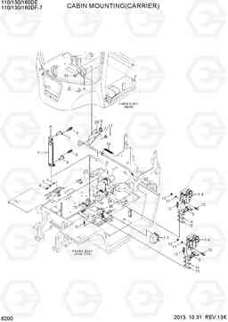 6200 CABIN MOUNTING(CARRIER) 110/130/160DF-7, Hyundai