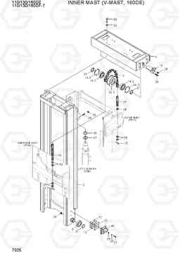 7025 INNER MAST(V-MAST, 160DE) 110/130/160DF-7, Hyundai