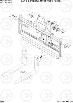 7041 CARR & B/REST(V-MAST, WIDE, 160DE) 110/130/160DF-7, Hyundai