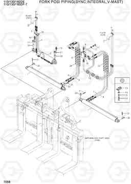 7058 FORK POSI PIPING(SYNC TYPE,INTE,V-MAST) 110/130/160DF-7, Hyundai