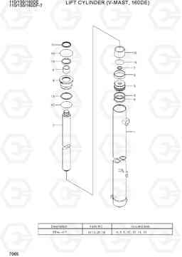 7065 LIFT CYLINDER(V-MAST, 160DE) 110/130/160DF-7, Hyundai