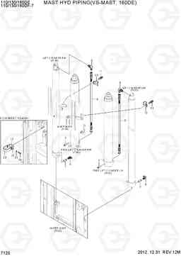 7120 MAST HYD PIPING(VS-MAST,160DE) 110/130/160DF-7, Hyundai