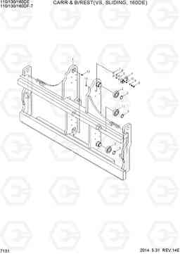 7131 CARR & B/REST(VS, SLDING, 160DE) 110/130/160DF-7, Hyundai