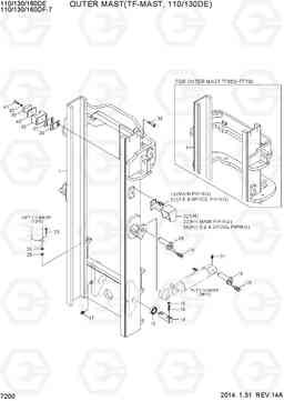 7200 OUTER MAST(TF-MAST, 110/130DE) 110/130/160DF-7, Hyundai