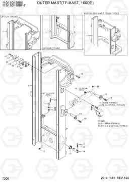 7205 OUTER MAST(TF-MAST, 160DE) 110/130/160DF-7, Hyundai