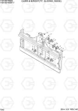 7242 CARR & B/REST(SLIDING,TF, 160DE) 110/130/160DF-7, Hyundai