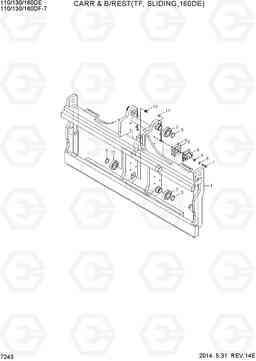 7243 CARR & B/REST(SLIDING, TF450, 160DE) 110/130/160DF-7, Hyundai