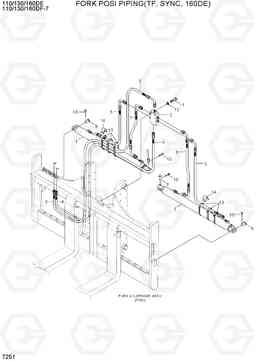 7251 FORK POSI PIPING(TF,SYNC,160DE) 110/130/160DF-7, Hyundai