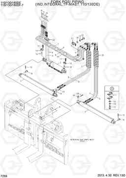 7259 FORK POSI PIPING(IND,INTEGRAL,TF-MAST) 110/130/160DF-7, Hyundai