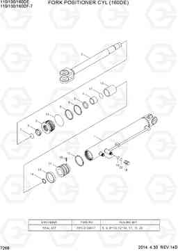 7268 FORK POSITIONAL CYLINDER(160DE) 110/130/160DF-7, Hyundai