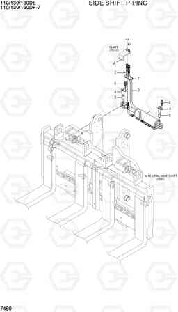 7480 SIDE SHIFT PIPING 110/130/160DF-7, Hyundai