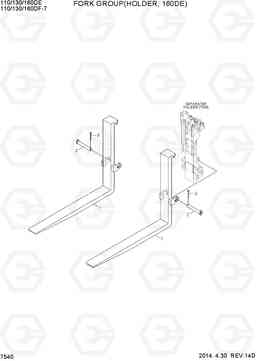 7540 FORK GROUP(HOLDER, 160DE) 110/130/160DF-7, Hyundai