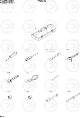 8020 TOOLS 110/130/160DF-7, Hyundai