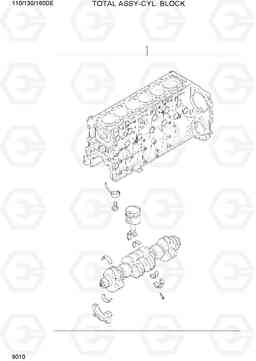 9010 CYLINDER BLOCK ASSY 110/130/160DF-7, Hyundai