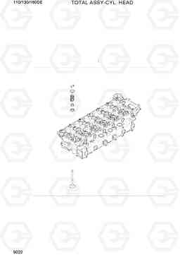 9020 CYLINDER HEAD ASSY 110/130/160DF-7, Hyundai