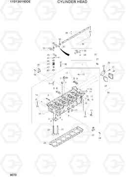 9070 CYLINDER HEAD 110/130/160DF-7, Hyundai