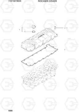 9080 ROCKER COVER 110/130/160DF-7, Hyundai