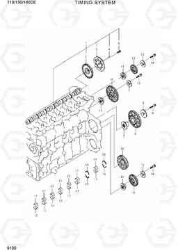 9100 TIMING GEAR 110/130/160DF-7, Hyundai