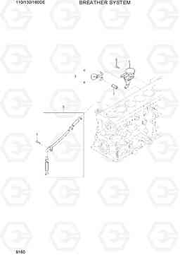 9160 BREATHER SYSTEM 110/130/160DF-7, Hyundai