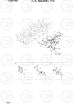 9230 FUEL INJECTION PIPE 110/130/160DF-7, Hyundai