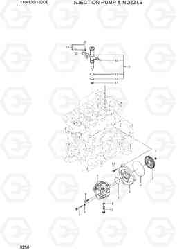 9250 INJECTION PUMP & NOZZLE 110/130/160DF-7, Hyundai