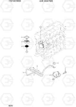 9270 AIR HEATER 110/130/160DF-7, Hyundai