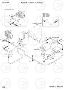 2030 MAIN HYDRAULIC PIPING 14/15/18BR-7, Hyundai