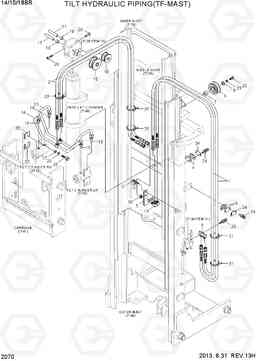 2070 TILT HYDRAULIC PIPING(TF-MAST) 14/15/18BR-7, Hyundai