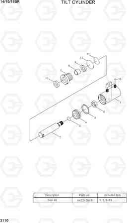 3110 TILT CYLINDER 14/15/18BR-7, Hyundai