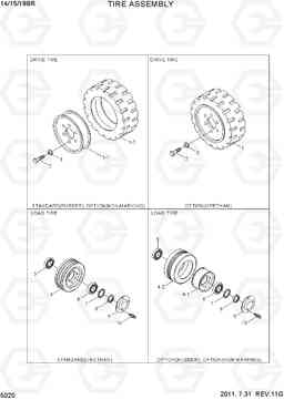 5020 TIRE ASSEMBLY 14/15/18BR-7, Hyundai