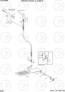 5030 BRAKE PEDAL & CABLE 14/15/18BR-7, Hyundai