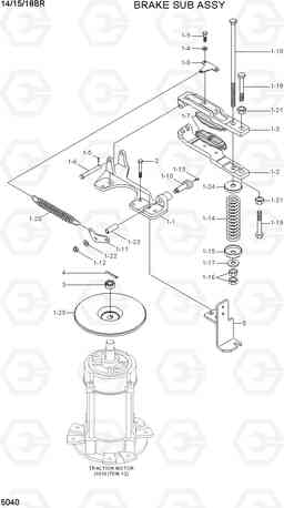 5040 BRAKE SUB ASSY 14/15/18BR-7, Hyundai